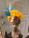 Feather and Coconut Fiber Headpiece