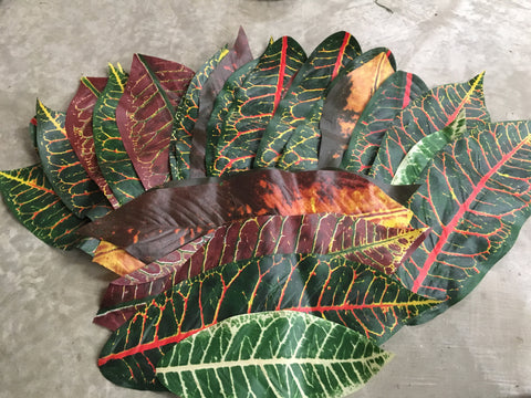 Artificial Croton Leaves