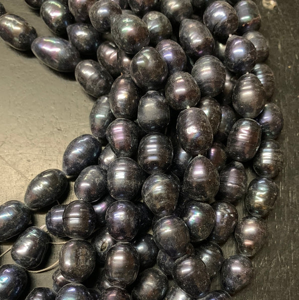 Extra Large Fresh Water Black Pearl Strand