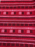 Red Tan Black Tribal Lines Poly Cotton Fabric