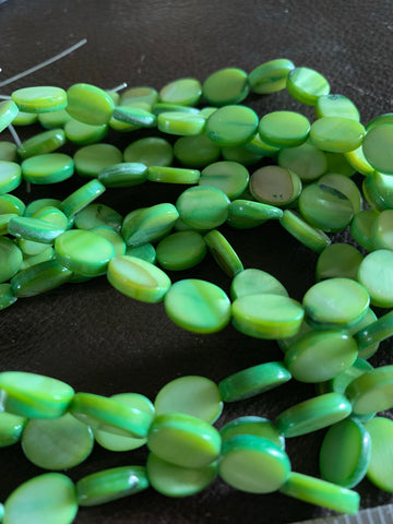 Green Wide Oval Shell Strand