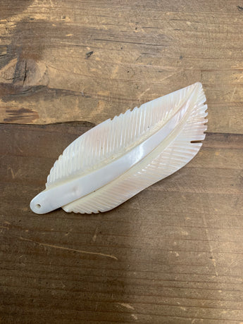 White Mother of Pearl Feather Shell