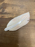 White Mother of Pearl Feather Shell