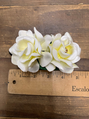 Twin Gardenia Big Hair Clip