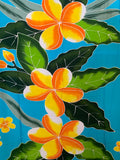 Hand Painted 3 Orange Plumeria Premium Rayon Pareu