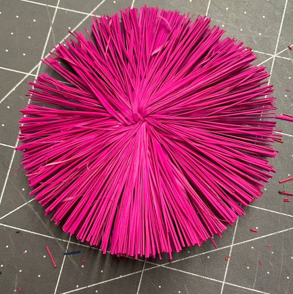 Raffia Circles- Magenta
