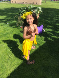 Artificial Ti Leaf & Raffia Headband with Plumerias