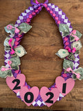 Butterflies and Hearts Double Ribbon Money Lei
