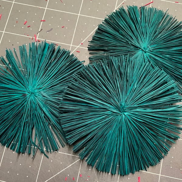 Raffia Circles- Green