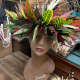 Ti Leaf Croton Lei Upo'o Head Crown