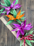 Bird of Paradise Giant Hair Clip- Purple/Green