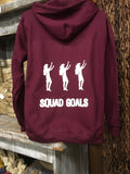 CLEARANCE- Zipper Hoodie- "Squad Goals"- Maroon