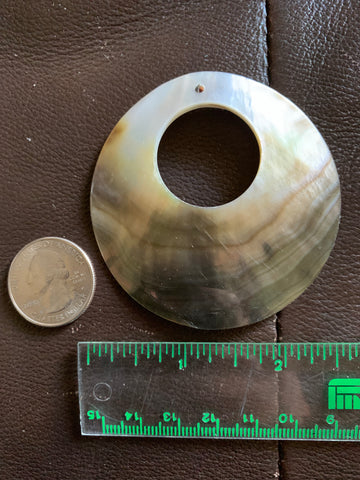 Mother of Pearl 2.5” Round Shell with 1” Hole