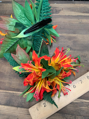 orange tiger lily hair clip Calla Lily Giant Hair Clip- Orange/Yellow – California Hula Center