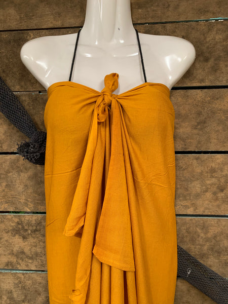 Pareu- No Fringe Rayon - Tumeric