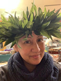 READY TO SHIP- Artificial Ti Leaf Headpiece Crown (Plain leaves, no flowers)