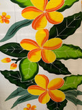 Hand Painted 3 Orange Plumeria Premium Rayon Pareu