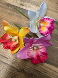 Orchid Hair Flower Pick- Pink