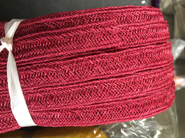 Hemp Weave Trim- Burgundy