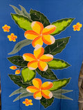 Hand Painted 3 Orange Plumeria Premium Rayon Pareu