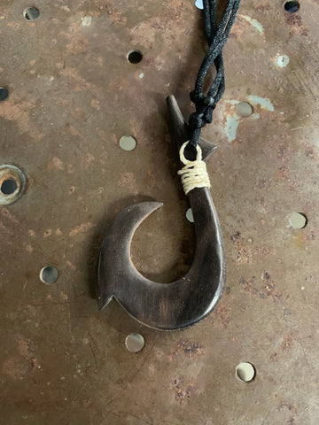 Koa Wood Hook Necklace