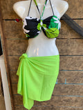 Pareu- No Fringe Rayon - Lime Green