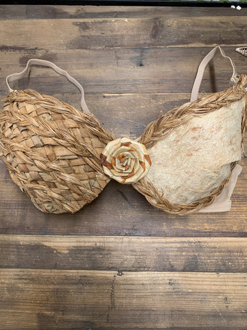 Woven Banana Leaves and Sennit Bra